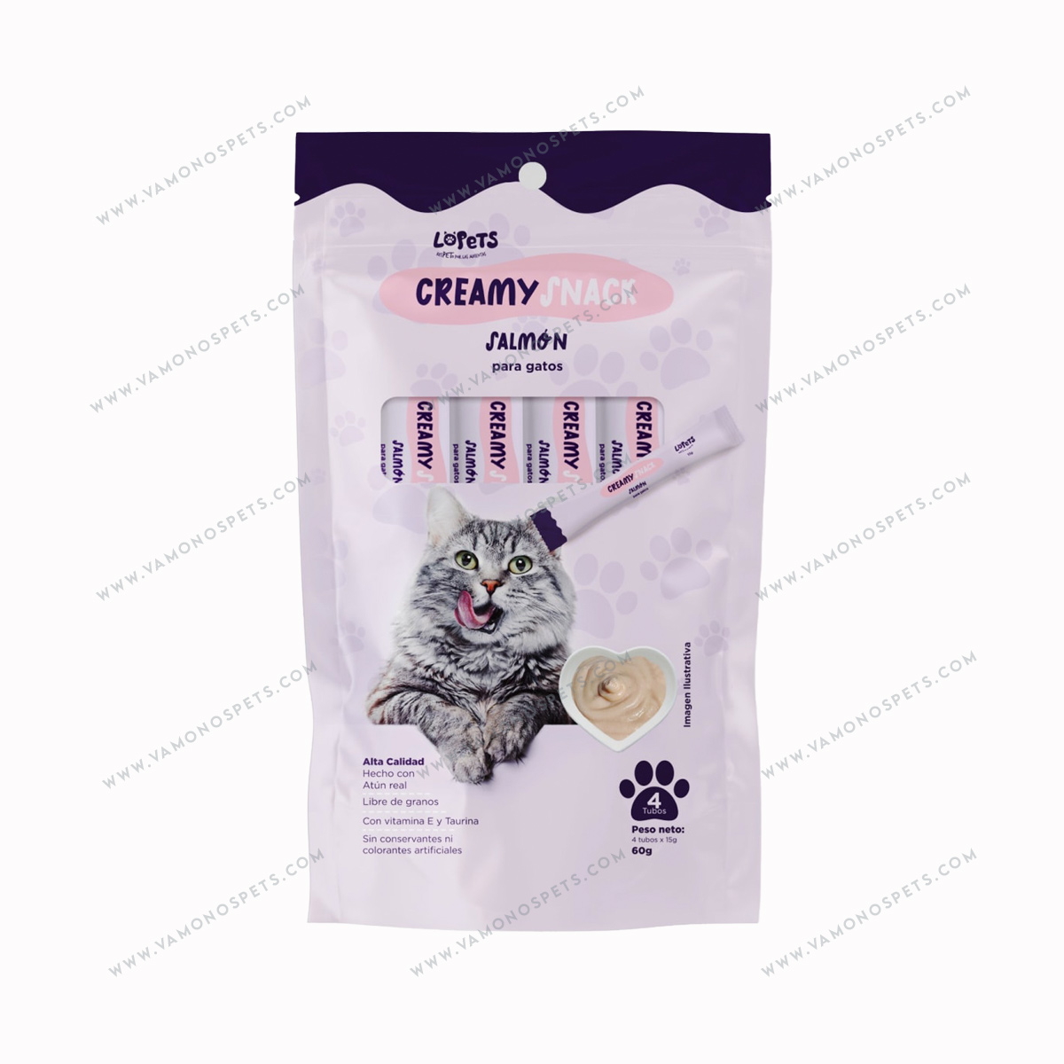 Lopets Creamy Snack Salmón 60gr