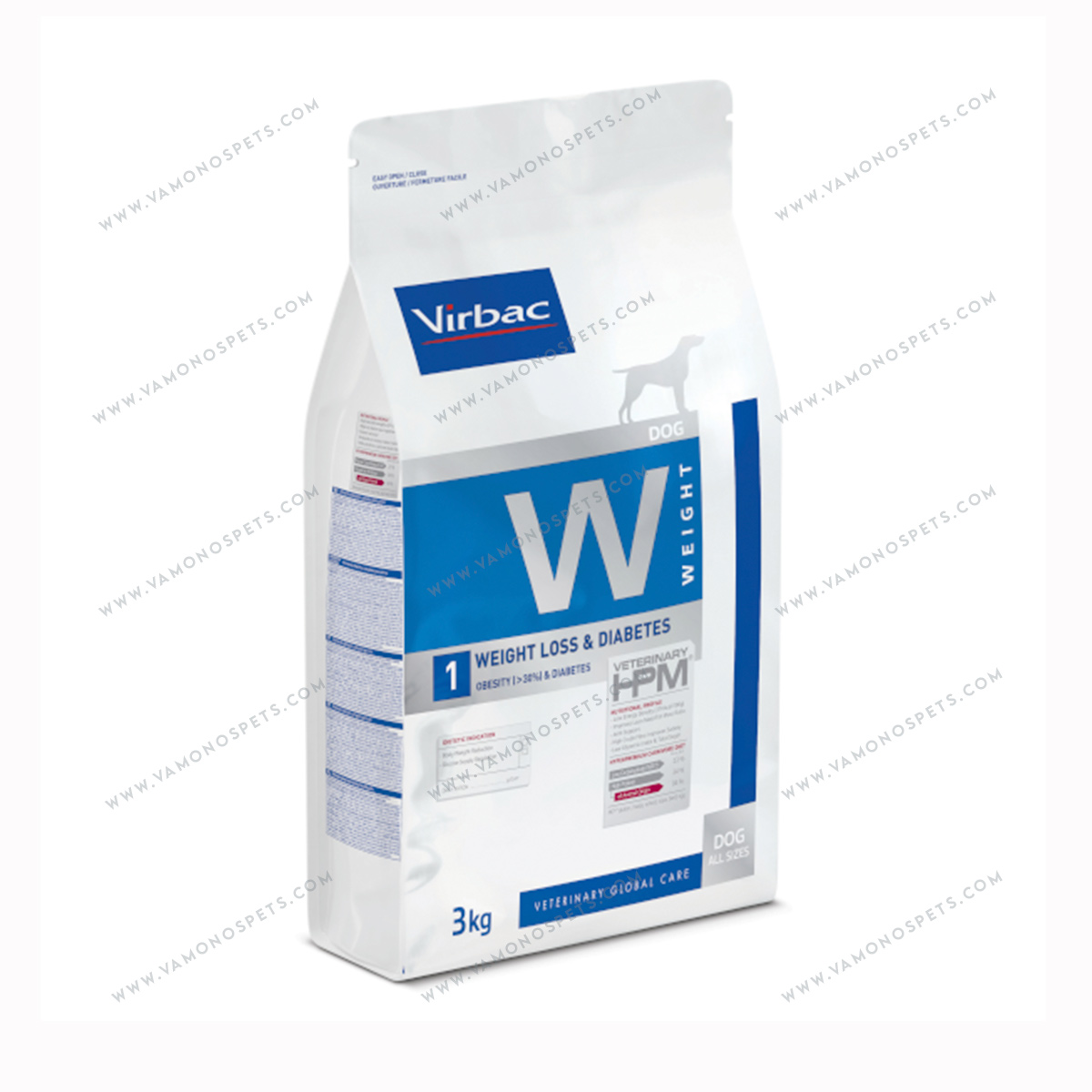 Virbac HPM Dog Weight Loss & Diabetes 3kg